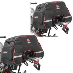 2x Motorrad Hecktasche Bagtecs WP62 Wasserdicht für Beifahrersitz 62 Liter orange Spar-Set_1