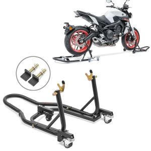 Set: Montageständer Set MV1 Motorradständer vorne und hinten Rangierhilfe + Rangierhilfe Montageständer Hinterrad Mover 2 universal matt_1