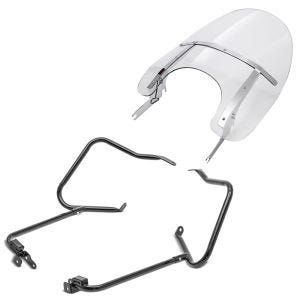 Set: Windschild Harley Road King / Classic/ Special 93-21 abnehmbar + Kofferträger für Harley Road King Special 17-21 mit Schutzbügel_1