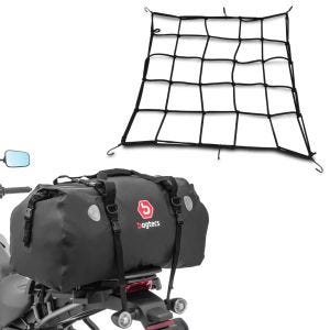 Sett: halebag Drybag XF80 vanntett volum 80l + bagasjenett, 110 x 110 cm spennvidde