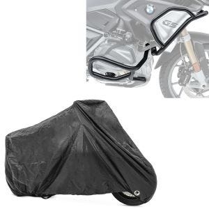 Set: Sturzbügel Set für BMW R 1250 GS 19-21 L2 oben und unten + Abdeckplane XXL Abdeckhaube in schwarz_1
