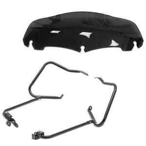 Set: Kofferträger für Harley Street Glide Special 15-21 mit Schutzbügel + Windschild 7" für Harley- Electra-Street Glide 14-21 schwarz_1