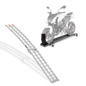 Set: Rangierschiene mit Wippe Smart Mover bis 450 kg in grau + Auffahrrampe bis 340 kg Alu-II Rollschutz_1
