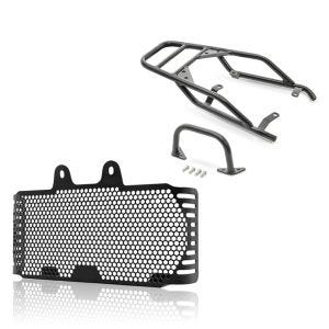 Sett: bagasjehylle egnet for BMW R NineT Urban G/S 17-23 bagasjehylle GT1 + radiatordeksel egnet for BMW R NineT Urban G/S 17-23 KG1 radiatorgrill