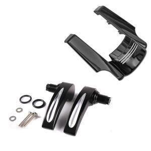Set: Kotflügelverlängerung hinten für Harley Touring 14-21 + Deckelheber Hartschalenkoffer für Harley Touring 2014-2021 schwarz_1