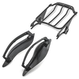 Set: Gepäckträger AW Abnehmbar für Harley Street Glide Special 15-21 + Seitlicher Windabweiser für Harley Street Glide Special 15-21 schwarz_1