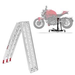 Set: Zentralständer Ducati Monster 1200 / S 14-20 Motorradheber Power-Evo + Auffahrrampe bis 340 kg Alu-I klappbar_1
