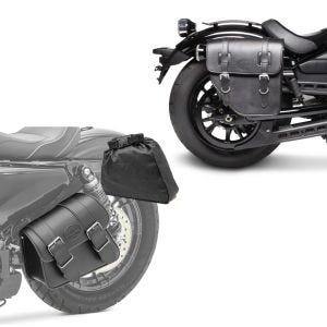Set: Satteltasche links Montana 8Ltr Seitentasche für Chopper schwarz + Satteltasche rechts Texas 10Ltr Seitentasche für Chopper schwarz_1