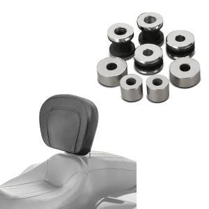 Set: Fahrer Rückenlehne für Harley Touring Modelle 1997-2021 + Anbausatz Docking Hardware Kit für Harley Touring Modelle 1997-2008_1