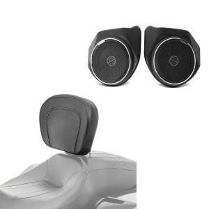 Set: Lautsprecher Kit für Harley- Street Glide Special 15-21 + Fahrer Rückenlehne für Harley Touring Modelle 1997-2021_1