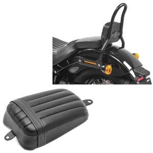 Set: Sissybar S für Harley Softail 18-21 Craftride SRL schwarz + Soziussitz für Harley Davidson Softail Street Bob / Standard 18-20 Beifahrersitz Craftride Stripe_1