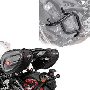 Set: Sturzbügel Yamaha MT-09 / Tracer / XSR 900 13-20 Schutzbügel Motoguard schwarz + Seitentaschen CRB für Yamaha MT-09 / Tracer 900_1