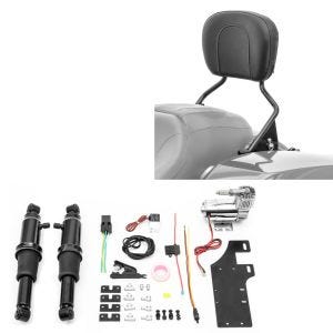 Set: Luftfederung Fahrwerk Harley Davidson CVO Street Glide 11-21 Craftride Air Ride schwarz + Sissybar Harley CVO Street Glide 11-19 Craftride Fast Driver-M schwarz_1