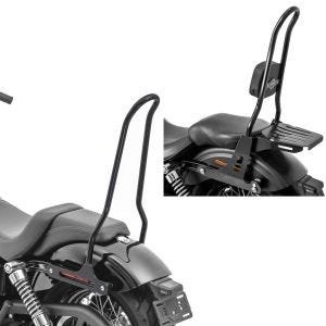 Set: Sissybar für Harley Davidson Street Bob 09-17/LR Craftride Fast Rider-XL inkl. Gepäckträger schwarz + Sissybar für Harley Dyna Street Bob / Low Rider S 09-17 Craftride Tampa_1