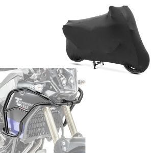 Set: Verkleidungsschutzbügel XL für Yamaha Tenere 700 19-21 Motoguard Tank-Sturzbügel oben + Motorradabdeckung für Yamaha Tenere 700 Craftride Indoor XL-XXL schwarz_1