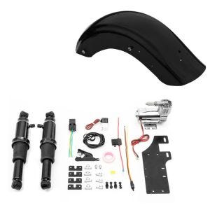 Set: Luftfederung Fahrwerk Harley Davidson CVO Street Glide 11-21 Craftride Air Ride schwarz + Heckfender II für Harley CVO Street Glide 11-21 Kotflügel hinten Craftride schwarz_1