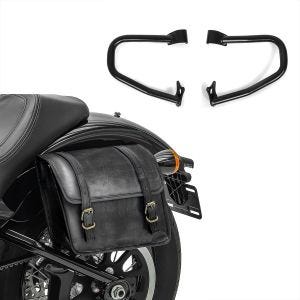 Set: Sturzbügel Indian Scout/ Sixty 15-21 Craftride schwarz + Satteltasche für Indian Scout Bobber / Twenty Vintage Tasche Craftride SV6 links 6Ltr schwarz_1