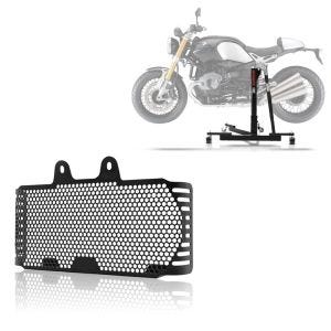 Set: Zentralständer BMW R NineT 14-21 Motorradheber ConStands Power-Evo + Kühlerabdeckung für BMW R NineT 14-21 Kühlergrill Zaddox KG1 schwarz_1