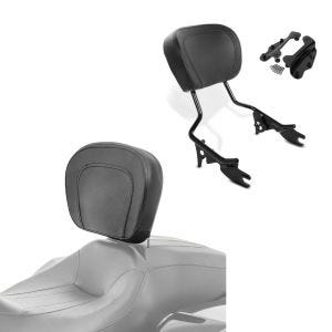 Set: Sissybar für Harley Street Glide 09-13 Craftride mit Docking Kit schwarz + Fahrer Rückenlehne für Harley Davidson Street Glide 06-21 Craftride_1