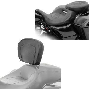 Set: Sitzbank für Harley Street Glide 09-21 Craftride RH3 schwarz + Fahrer Rückenlehne für Harley Davidson Street Glide 06-21 Craftride_1
