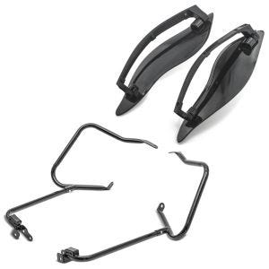 Set: Kofferträger für Harley Davidson Street Glide Special 15-21 mit Schutzbügel schwarz Craftride + Seitlicher Windabweiser für Harley Street Glide Special 15-21 schwarz Craftride_1