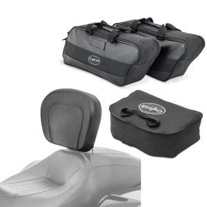 Set: Innentaschen Set für Harley Street Glide 06-21 Craftride Seitenkoffer / Topcase + Fahrer Rückenlehne für Harley Davidson Street Glide 06-21 Craftride_1