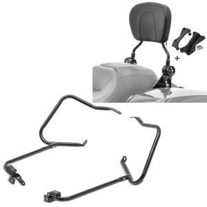 Set: Sissy Bar Vario für Harley Street Glide Special 15-21 mit Docking-Kit schwarz Craftride + Kofferträger für Harley Davidson Street Glide Special 15-21 mit Schutzbügel schwarz Craftride_1