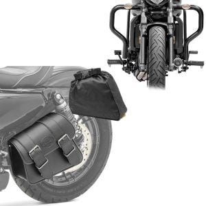 Set: Sturzbügel für Kawasaki Vulcan S / Cafe 15-21 Motor Schutzbügel Craftride + Satteltasche Kawasaki Vulcan S / Café Montana Craftride 8Ltr links in schwarz_1
