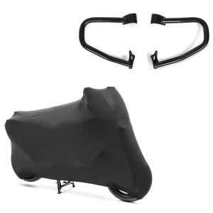Set: Sturzbügel Indian Scout/ Sixty 15-21 Craftride schwarz + Motorradabdeckung für Indian Scout / Bobber / Sixty Craftride Indoor XL-XXL schwarz_1