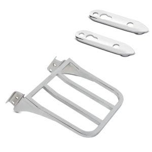 Set: Gepäckträger für Harley Dyna Street Bob 06-17 chrom Craftride + Blinkerverlegung für Harley Dyna Street Bob 06-17 Blinker hinten Versatz Kit Craftride chrom_1