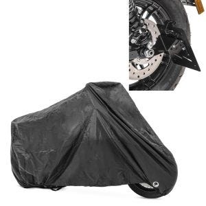 Set: Kennzeichenhalter seitlich S für Harley Sportster Forty-Eight 48 Special 18-20 schwarz Craftride + Abdeckplane Harley Sportster Forty-Eight 48 Special Craftride XXL in schwarz_1