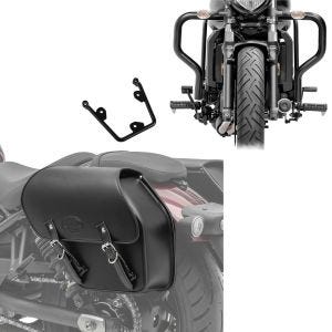 Set: Satteltasche mit Halter für Kawasaki Vulcan S / Cafe 15-20 Fargo 13l links Seitentasche Craftride + Sturzbügel für Kawasaki Vulcan S / Cafe 15-21 Motor Schutzbügel Craftride_1
