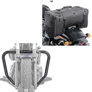 Set: Sturzbügel Yamaha XV 950 / R Bolt 14-20 Craftride Motor Schutzbügel schwarz + Hecktasche für Yamaha XV 950 / R SQ1 Craftride 52l schwarz_1