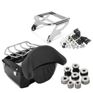 Set: Top Case King für Harley Road King Classic 98-08 mit Docking Rack Gepäck-Grill Craftride + Anbausatz Docking Hardware Kit für Harley Davidson Touring Modelle 1997-2008 Craftride_1
