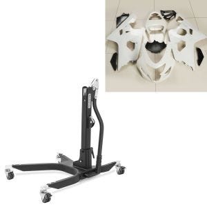 Set: Verkleidung für Suzuki GSX-R 750 / 600 04-05 Zaddox ABS Vollverkleidung Rennverkleidung + Zentralständer Suzuki GSX-R 600 / 750 04-05 schwarz Motorradheber ConStands Power-Classic_1