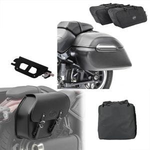 Set: Set Seitenkoffer + Innentaschen für Kawasaki Vulcan S/ Café Craftride K3 + Satteltasche für Kawasaki Vulcan S/ Café 15-20 mit Halter abnehmbar rechts Fargo 13l Craftride_1