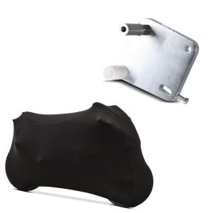 Set: Adapterplatte für ConStands Power Ducati 1098 07-08 + Motorradabdeckung für Ducati 1098 / 1198 / 1199 Panigale Craftride Indoor M-L schwarz_1