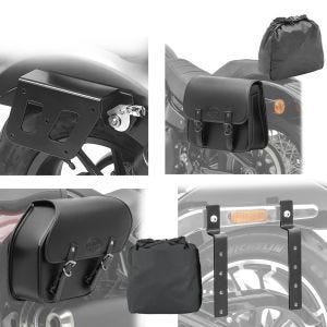 Set: Satteltasche für Honda Rebel 500 17-21 mit Halter abnehmbar rechts Fargo 13l Craftride + Satteltasche + Halter für Honda Rebel 500 Laredo links Craftride_1