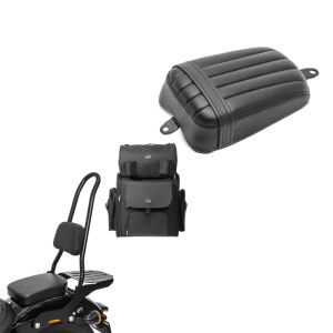 Set: Sissybar CSXL + Hecktasche für Harley Softail Street Bob 18-21 abnehmbar mit Gepäckträger Craftride + Soziussitz für Harley Davidson Softail Street Bob / Standard 18-21 Beifahrersitz Craftride Stripe_1