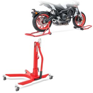 Set: Zentralständer Honda CBR 600 RR 03-06 Motorradheber ConStands Power-Classic + Montageständer Set für Honda CBR 600 RR ConStands Motorradständer vorne hinten CS rot_1