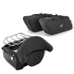 Set: Top Case Large für Harley Davidson Street Glide (FLHX) 06-13 Craftride + Koffer Innentaschen für Harley Street Glide 06-21 Craftride BG1 Paar_1