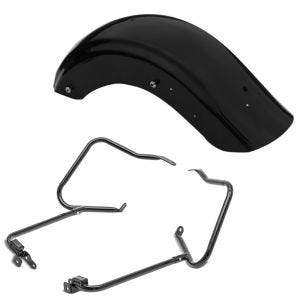 Set: Heckfender II für Harley Street Glide Special 15-21 Kotflügel hinten Craftride schwarz + Kofferträger für Harley Davidson Street Glide Special 15-21 mit Schutzbügel schwarz Craftride_1