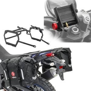 Set: Satteltaschen Set WP8 für Yamaha Tenere 700 19-21 mit Kofferträger Bagtecs + Handyhalterung für Yamaha Tenere 700 Tourtecs SH2 mit Powerbank_1