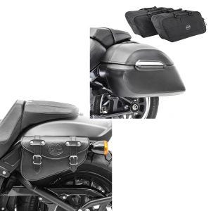 Set: Set Seitenkoffer + Innentaschen für Indian Scout/ Bobber/ Sixty Craftride K3 + Satteltasche Indian Scout / Bobber / Sixty Craftride Arizona 3Ltr links in schwarz_1