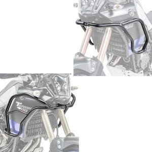 Sett: Motoguard øvre kåpebeskyttelse egnet for Yamaha Tenere 700 19-24 med XL kåpebeskyttelse