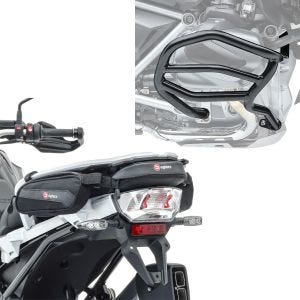 Sett: Crash bar egnet for BMW R 1250 GS 19-23 Motoguard XL4 crash bar med hale bag verktøyveske TB3