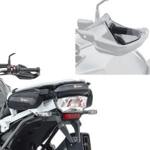 Sett: Håndbeskytterforlengelse egnet for BMW R 1200 GS 13-18 Motoguard røykgrå med halelomme verktøyveske TB3