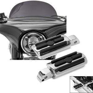 Sett: frontrute egnet for Harley Davidson Sport Glide 18-24 Craftride M frontrute mørk tonet + passasjer fotstøtter egnet for Harley Davidson Softail 18-24 Craftride SF5 krom