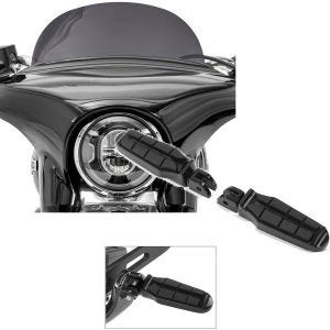 Sett: frontrute egnet for Harley Davidson Sport Glide 18-24 Craftride M frontrute mørk tonet + førerfotstøtter egnet for Harley Davidson Softail 18-24 Craftride ST6 svart