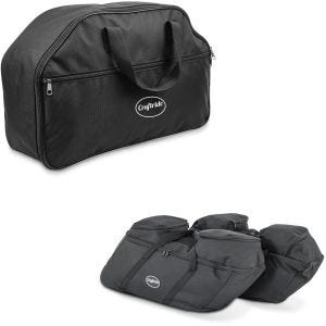 Sett: innerbag toppveske Craftride MT5 egnet for Harley Davidson King Tour Pak 94-24 + koffert innervesker egnet for Harley Davidson Touring 94-24 for sidevesker Craftride SP4